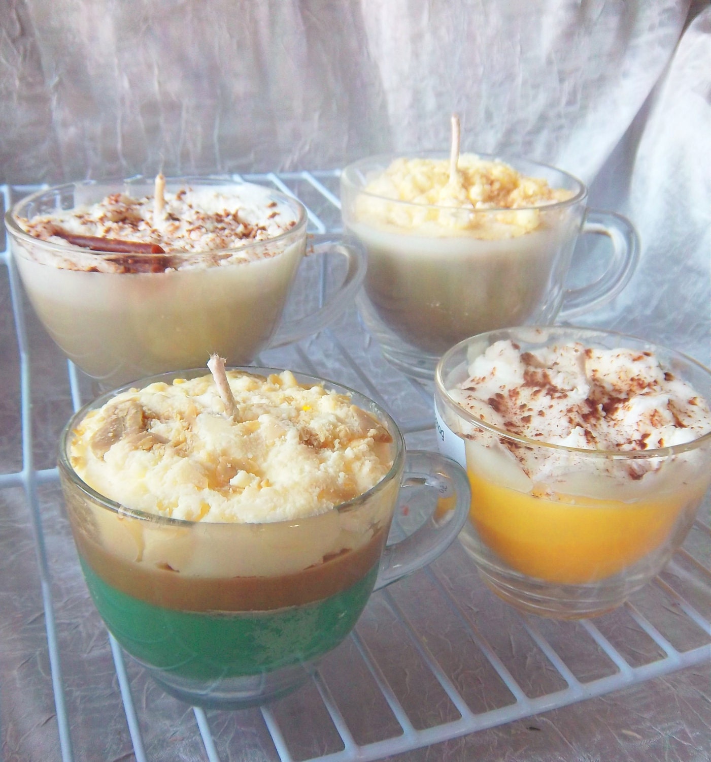 Set Of Four Natural Soy Wax Candles