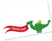 Dragon Birthday Party Thank You Card