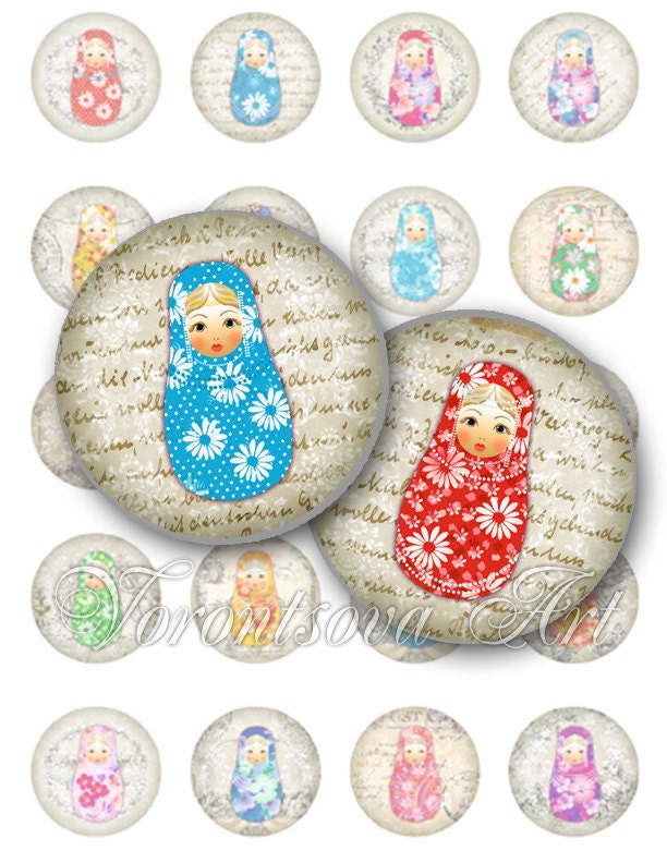 Matryoshka images - Bottle cap. 8271