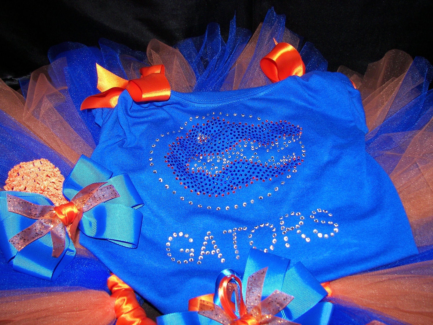 Gators Custom Made Bling Tutu Set--Show your spirit in this adorable set--