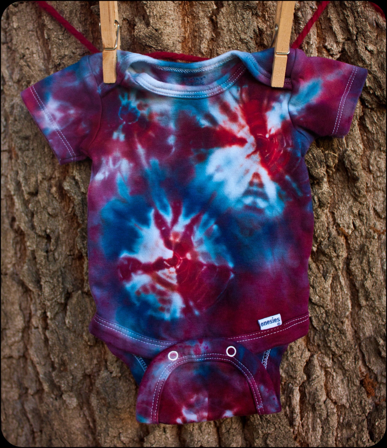Tie Dye Organic Cotton Onesie - BLISS - Newborn Size