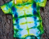 Tie Dye Organic Cotton Onesie - LEMON - Newborn Size
