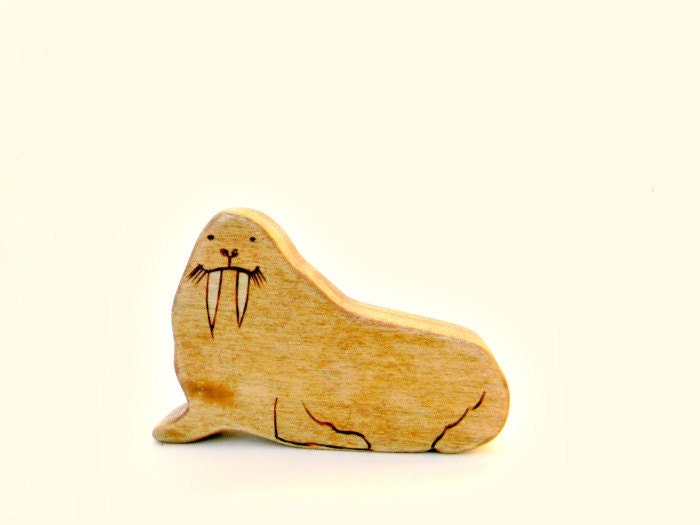 walrus wooden waldorf toy