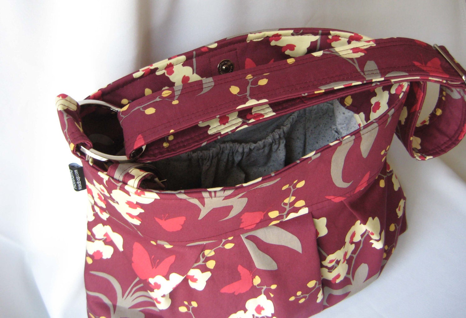 Ginseng Orchid Mulberry Emma Medium Messenger by maranda lee  diaper bag purse out of print limited custom