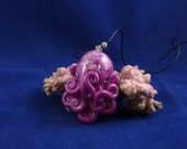 Violet Octopus Necklace - Polymer Clay Cephalopod Jewelry