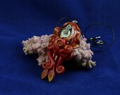 Gilded Steampunk Cuttlefish Necklace - Polymer Clay Neo-Victorian Cephalopod Pendant