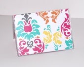 Card Case / Mini Wallet - Bright Damask