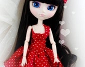 Pullip Dress and Bow - One-Shoulder 1960s style