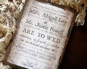 By George - Vintage / Steampunk Wedding Invitation Sample