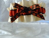 Fall-Autumn Garter-Ivory-Brown-Orange-Fall-Halloween Wedding