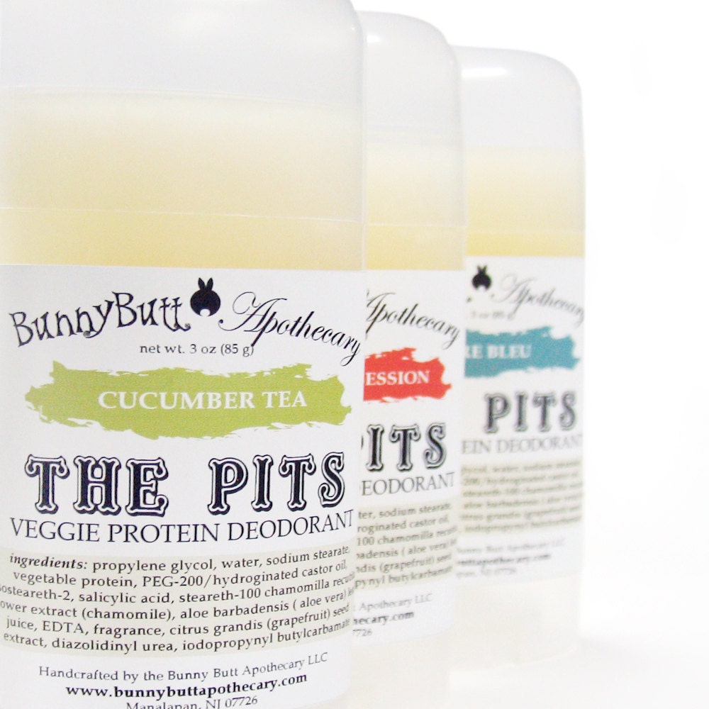 THE PITS Veggie Protein Deodorant  -- Choose Your Smell (Vegan - 3 oz)