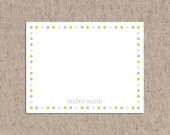 Lots of Dots Custom Stationery - Set of 12 Personalized Notecards