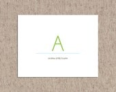 Simple Initial Custom Stationery - Set of 12 Personalized Notecards