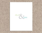Mr. and Mrs. Custom Stationery - Set of 12 Personalized Notecards - Thank You Notes