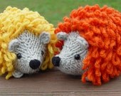 Set of two friendly hedgehogs, choose your colors