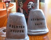 Halloween Tombstone Gravestone Salt and Pepper Shakers