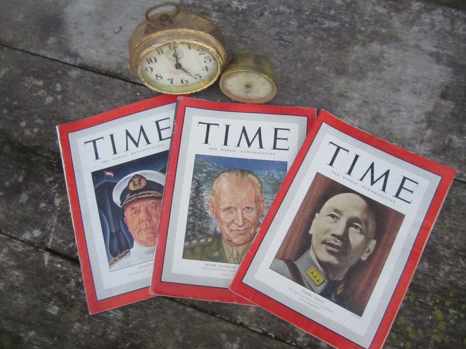 Antique TIME Magazines - March, June & Dec., 1942 - Set of 3 - WWII Era