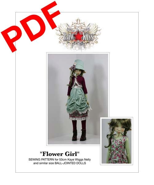 Flower Girl Pattern for 53cm Kaye Wiggs Nelly - PDF by Raw-Kiss