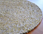 Crochet Rug Yellow Sunshine Flecks