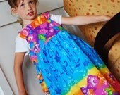 Colorful Fish girl's boutique dress, custom size 2T 3T 4T 5T