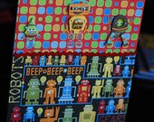 5 Robot blank cards for any occasion boys
