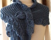 Ruffle PDF Hand Knitting Scarf Pattern