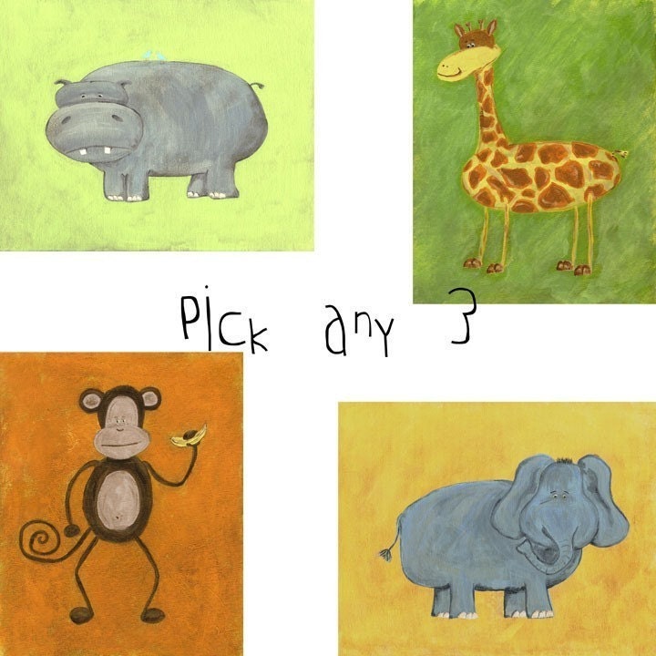 Safari Set - Set of 3 8x10 PRINTS - Create your own set