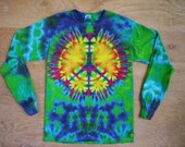 Tie Dye Long Sleeve Peace Sign Size Medium