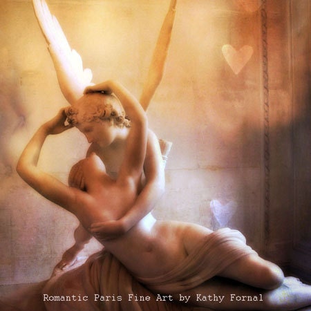 Paris Photos - Paris Fine Art Prints, Paris Sculpture, Eros Psyche, Romantic Paris Art Prints, Fine Art Photography  8" x 12"