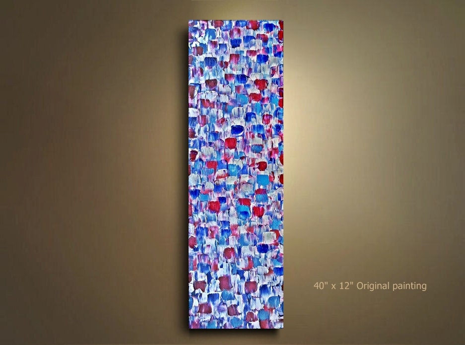 Custom - Original Abstract Texture Art painting 40x12 Modern Contemporary acrylic Painting by OTO