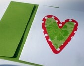 Holiday Heart Notecard-- Blank Inside A2
