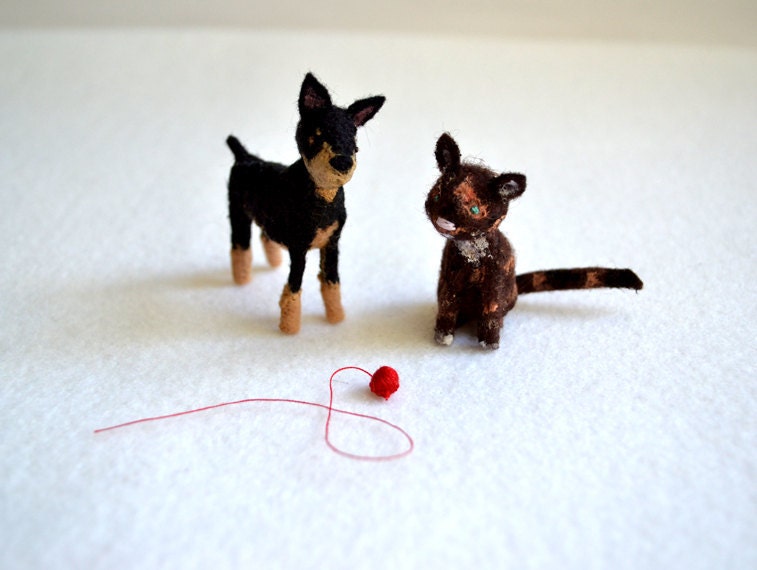custom pet portrait - mini felt pet portrait by royal mint