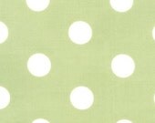 Moda Dottie Dots Fabric - Spring Green  Polka Dots , Sale