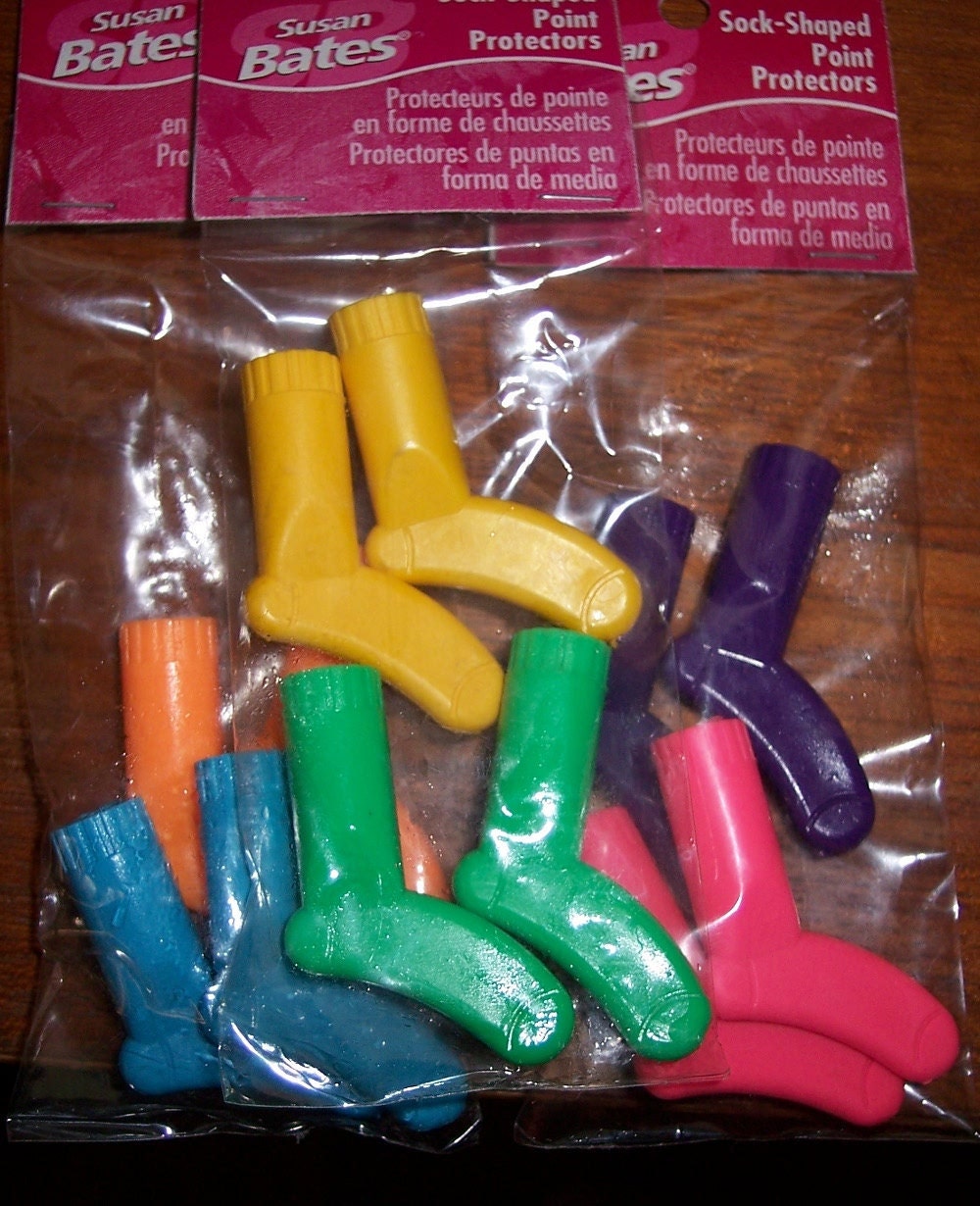 Knitting Needle Point Protectors, Sock Shaped Point Protectors