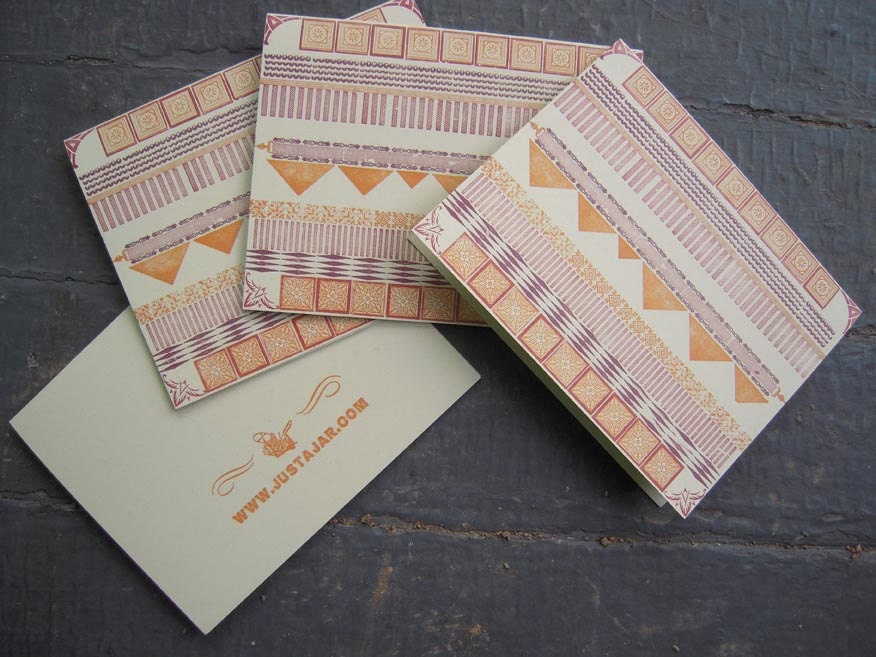 Letterpress Pattern Card - justajar