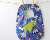 Unisex Baby Gift - Circus Elephant Baby Bib with Snaps