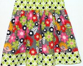 Custom Dusk Floral Garden Tiered Gathered Skirt sizes 2T thru girls size 8