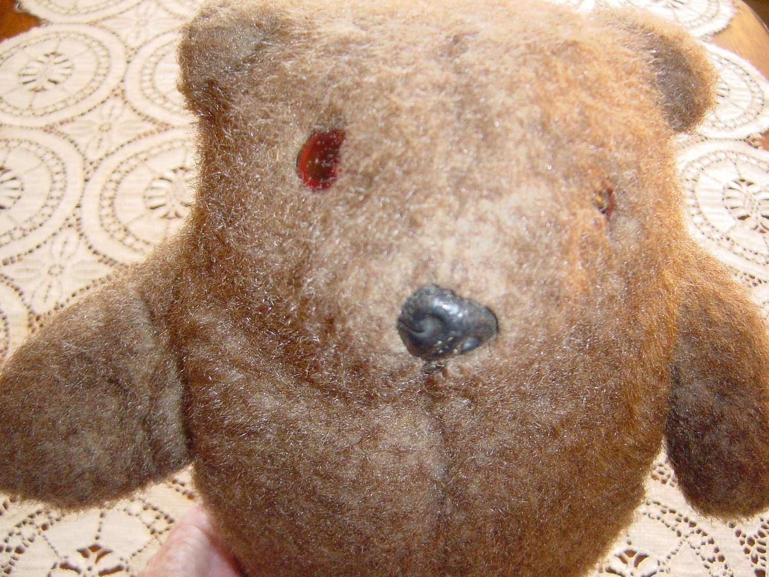 Vintage Antique Stuffed Brown Bear
