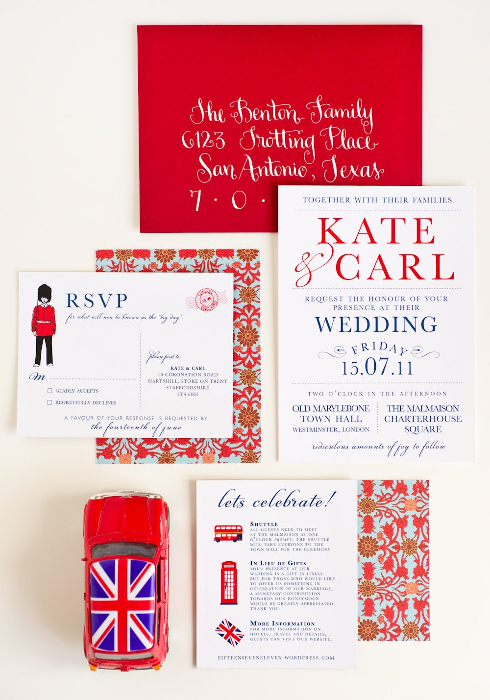London Calling Wedding Invitation Collection