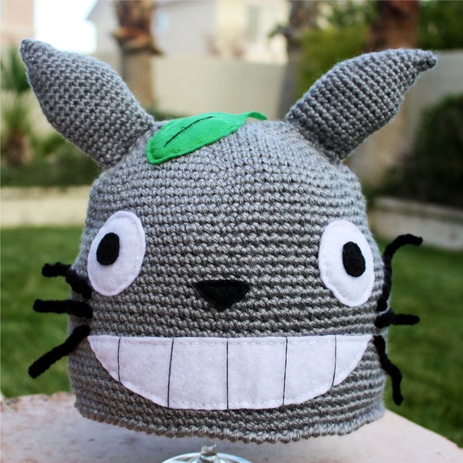 Totoro -ish Hat : Totally Cool Kawaii Japanese Cartoon Crochet Beanie Hat