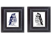 Rockabilly Birds Limited Edition Gocco Serigraphs