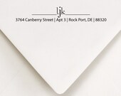 Return Address Stamp - Wood Handle - ljk - For Wedding, Bride to Be Gift