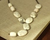 white stone statement necklace