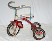 Vintage Red Midcentury Troxel Tricycle, red children's bicycle,  Vintage Tricycle, Murray troxel tricycle