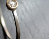 Ethical Elegance Rose Cut Diamond Ring Recycled Metal