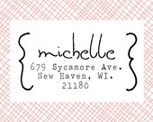 Adorable Self Inking Custom Rubber Stamp - Ink Pad Built In - The Perfect Thank You Gift - "Michelle"