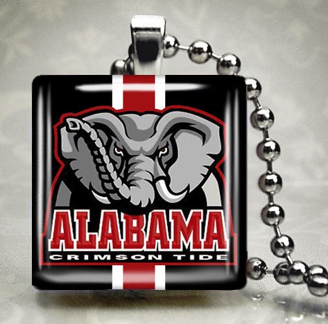 University of Alabama Striped Elephant Pendant