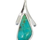 Kingman Turquoise and Sterling Silver Pendant  pturf1901