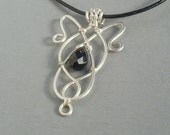 Elven princess pendant from the Lord of the Rings handmade wire wrapped silver filled Evenstar Arwen jewelry