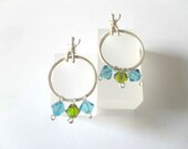 Sterling silver earrings-Elegant-Handmade-Swarovski